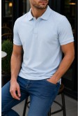 Erkek Bebe Mavisi Basic Polo Yaka Pike Tişört