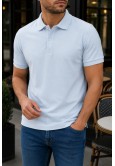 Erkek Bebe Mavisi Basic Polo Yaka Pike Tişört